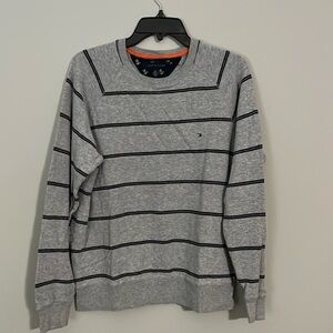 Tommy Hilfiger gray striped sweater size Medium